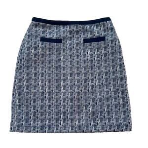 Talbots Skirt Blue White Tweed A-Line Career Business Tailored Size 2 Petite NEW